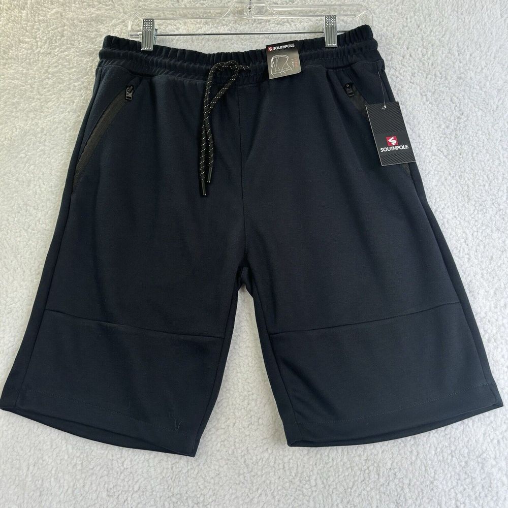 Southpole Sweatshort Mens XL Black Sweatpants Shorts Gym Casual Hip Hop